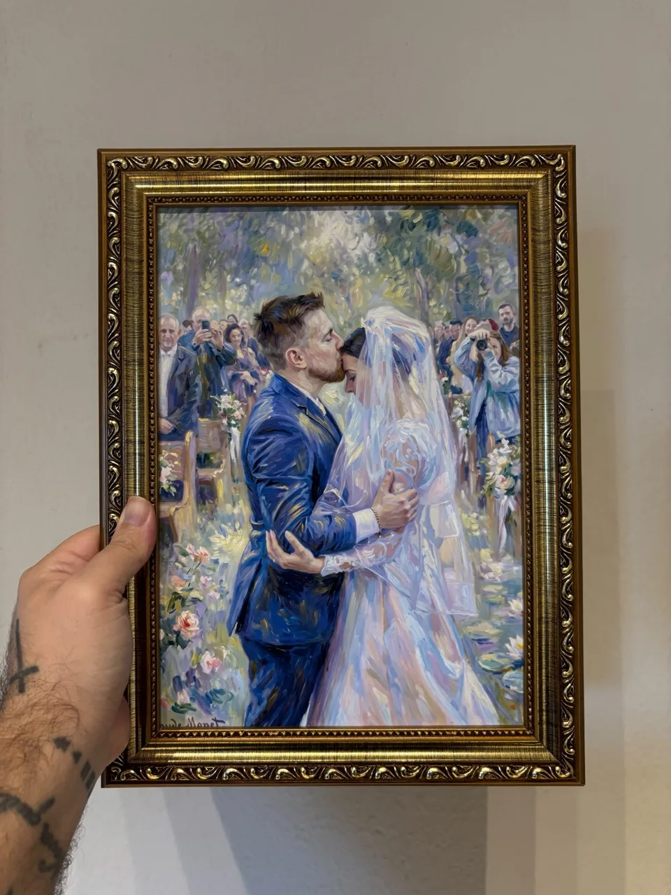 Retrato em óleo a partir de uma foto comum
